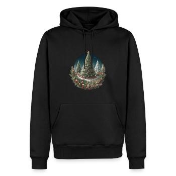 Merry Xmas - Men’s Premium Organic Hoodie - black - Front - Nico (187cm)
