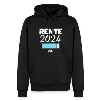 Rentner 2024 Ruhestand 2024 Der Countdown läuft - Männer Premium Bio Hoodie - Schwarz - Vorne - Nico (187cm)