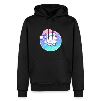 Christmas Party Cat Cosmos Astronaut - Männer Premium Bio Hoodie - Schwarz - Vorne - Nico (187cm)