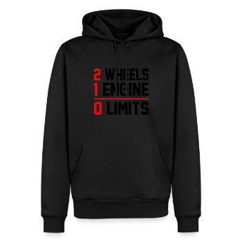 2 Wheels 1 Enginee 0 Limits Dirt Biker Motorcycle - Männer Premium Bio Hoodie - Schwarz - Vorne - Nico (187cm)