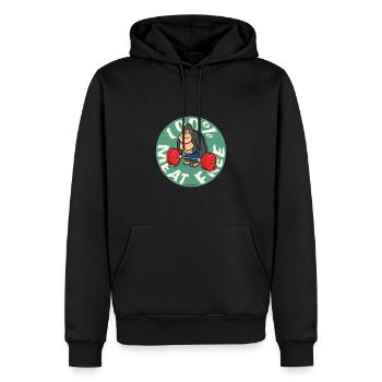 100% fleischfrei - Männer Premium Bio Hoodie - Schwarz - Vorne - Nico (187cm)