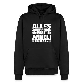Anneli Vorname Geschenk lustiger Spruch - Männer Premium Bio Hoodie - Schwarz - Vorne - Nico (187cm)