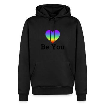 Be You Gay Pride Lgbtq Rainbow Transgender Bisexua - Männer Premium Bio Hoodie - Schwarz - Vorne - Nico (187cm)