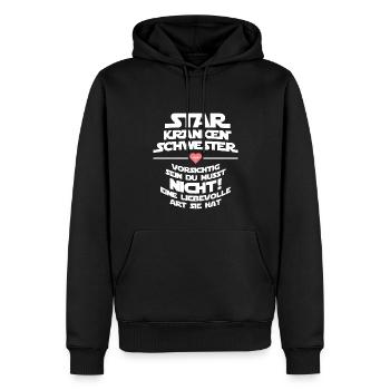 STAR KRANKENSCHWESTER Vorsichtig sein du musst... - Männer Premium Bio Hoodie - Schwarz - Vorne - Nico (187cm)