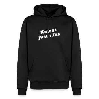 Kmoet just niks, Antwerpener Dialekt-Shirts - Männer Premium Bio Hoodie - Schwarz - Vorne - Nico (187cm)