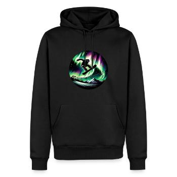 Snowboard Snowboarder Snowboarding Nordlichter - Männer Premium Bio Hoodie - Schwarz - Vorne - Nico (187cm)