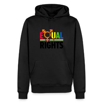 Equal Rights Gay Pride Rainbow Bisexual Love Lgbtq - Männer Premium Bio Hoodie - Schwarz - Vorne - Nico (187cm)
