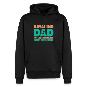Kayaking Dad Just Like A Normal Dad Except Much Co - Männer Premium Bio Hoodie - Schwarz - Vorne - Nico (187cm)