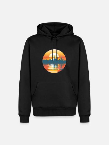 Heidelberg Skyline - Men’s Premium Organic Hoodie - black