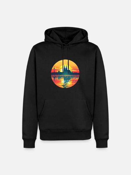 Cologne Skyline - Men’s Premium Organic Hoodie - black