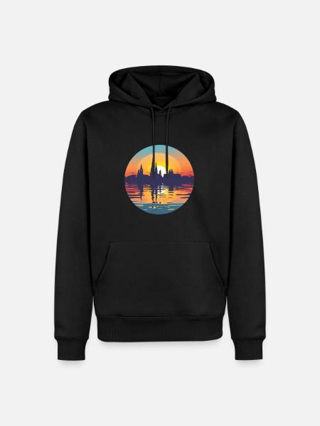 Krefeld Skyline - Men’s Premium Organic Hoodie - black