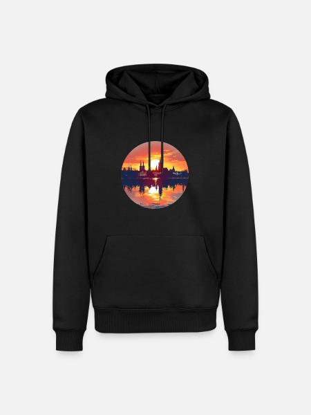 Nuremberg Skyline - Men’s Premium Organic Hoodie - black