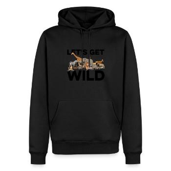 Let's Get Wild Animal Lover Animal Keeper Zoo Keep - Männer Premium Bio Hoodie - Schwarz - Vorne - Nico (187cm)