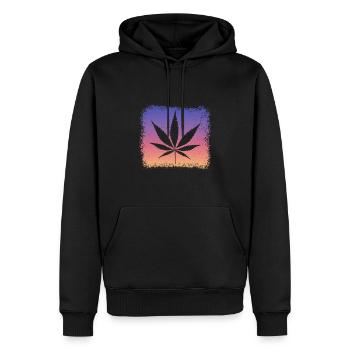 Weed, Kiffen, Kiffer, Stoner - Männer Premium Bio Hoodie - Schwarz - Vorne - Nico (187cm)