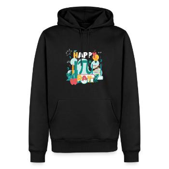 Alles Gute zum Pi-Tag, Mathe-Fauler Lehrer - Männer Premium Bio Hoodie - Schwarz - Vorne - Nico (187cm)