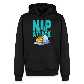 Garfield Nap Attack - Men’s Premium Organic Hoodie - black - Front - Nico (187cm)