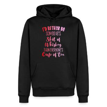 Shot whisky Coupe de thé citation fun Spruch lustig - Sweat à capuche Premium bio Homme - noir - Devant - Nico (187cm)