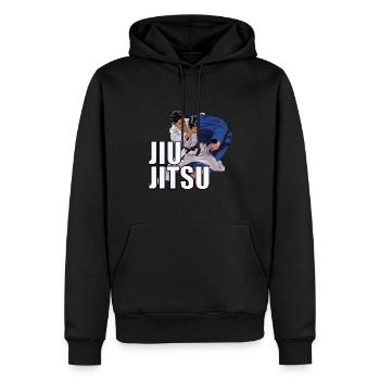 Jiu-Jitsu Judo Ju Jutsu Kampfsport - Männer Premium Bio Hoodie - Schwarz - Vorne - Nico (187cm)