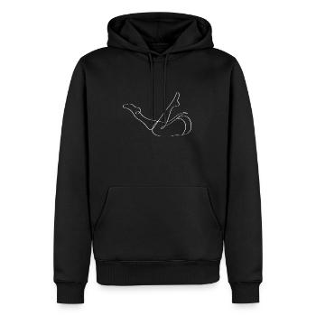 Lazy day - Men’s Premium Organic Hoodie - black - Front - Nico (187cm)