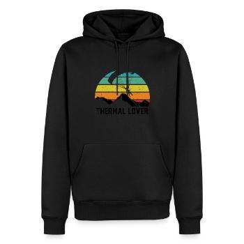 Thermal Lover Paragliding Paraglider Parachute Sky - Männer Premium Bio Hoodie - Schwarz - Vorne - Nico (187cm)