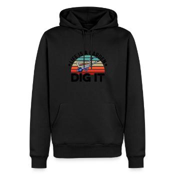 Life Is a Garden Dig It Gardener Gardening Garden - Männer Premium Bio Hoodie - Schwarz - Vorne - Nico (187cm)