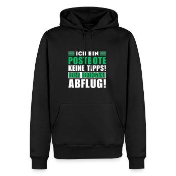 Ich bin Postbote - Keine Tipps! Bier bringen - Männer Premium Bio Hoodie - Schwarz - Vorne - Nico (187cm)