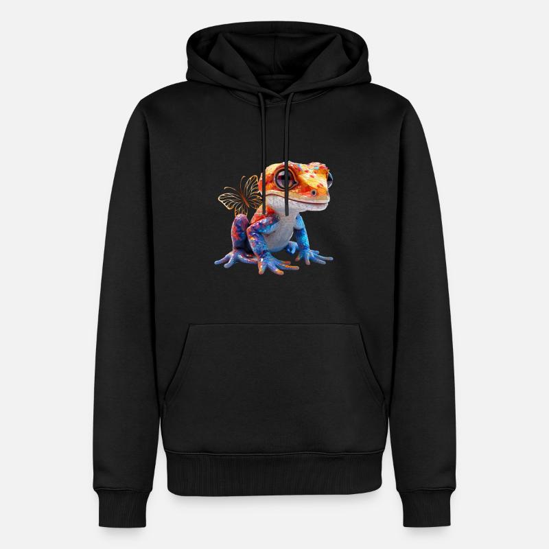 Gecko - Sweat à capuche Premium bio Homme - noir