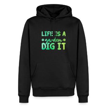 Life Is a Garden Dig It Gardener Gardening Garden - Männer Premium Bio Hoodie - Schwarz - Vorne - Nico (187cm)