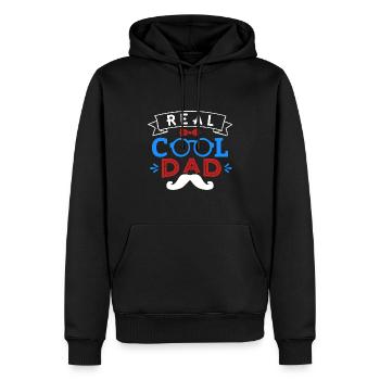 Un père vraiment cool, un père vraiment cool - Sweat à capuche Premium bio Homme - noir - Devant - Nico (187cm)