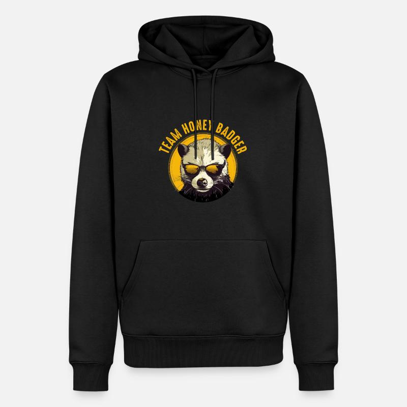 L’équipe Honey Badger - Sweat à capuche Premium bio Homme - noir