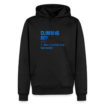 Climbing Boy Like A Normal Boy But Cooler Rock Bou - Männer Premium Bio Hoodie - Schwarz - Vorne - Nico (187cm)