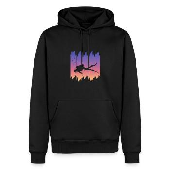 Tauchen - Männer Premium Bio Hoodie - Schwarz - Vorne - Nico (187cm)