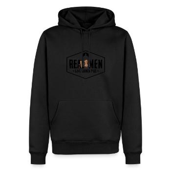 Real Men Love Guinea Pigs Animal Lover Pet Owner G - Männer Premium Bio Hoodie - Schwarz - Vorne - Nico (187cm)