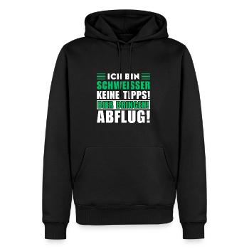 Ich bin Schweißer - Keine Tipps! Bier bringen - Männer Premium Bio Hoodie - Schwarz - Vorne - Nico (187cm)