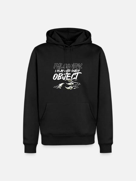 Falconry Ornithology Gift - Men’s Premium Organic Hoodie - black