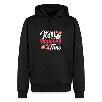 Cadeau pour les fans de Mahjong - Sweat à capuche Premium bio Homme - noir - Devant - Nico (187cm)
