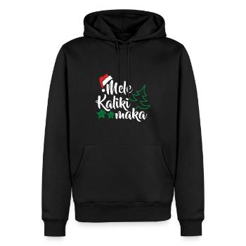 Noël Mele Kalikimaka - Sweat à capuche Premium bio Homme - noir - Devant - Nico (187cm)
