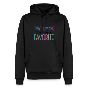Tiny Humans Are My Favorite Daycare Provider Teach - Männer Premium Bio Hoodie - Schwarz - Vorne - Nico (187cm)