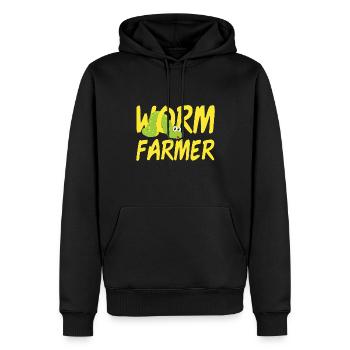 Worm Farmer - Männer Premium Bio Hoodie - Schwarz - Vorne - Nico (187cm)