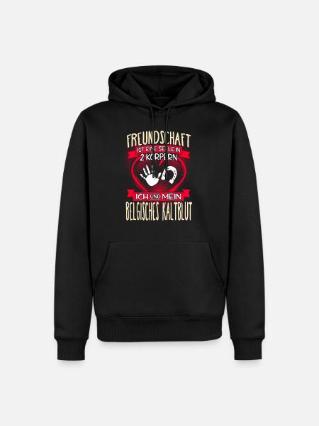 BELGISCHES-KALTBLUT - 3 - Männer Premium Bio Hoodie - Schwarz