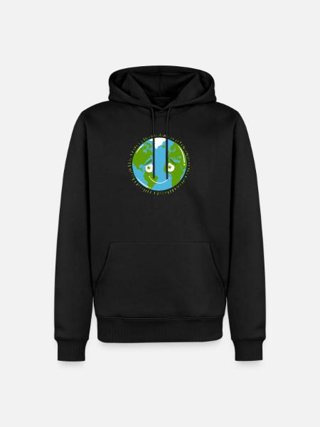 Planète timide TERRE - Sweat à capuche Premium bio Homme - noir