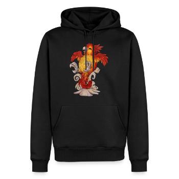 Niedlicher chubby Phönix Chibi - Fantasyliebhaber - Männer Premium Bio Hoodie - Schwarz - Vorne - Nico (187cm)