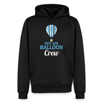 Montgolfière Montgolfière Montgolfière - Sweat à capuche Premium bio Homme - noir - Devant - Nico (187cm)