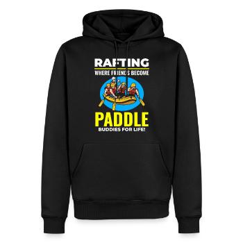 Rafting Team Raft Wildwasser Rafter Paddel Lustig - Männer Premium Bio Hoodie - Schwarz - Vorne - Nico (187cm)