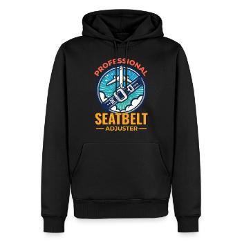 Hôtesse de l’air Hôtesse de l’air - Sweat à capuche Premium bio Homme - noir - Devant - Nico (187cm)