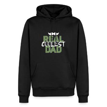 Vraiment le père le plus cool du monde - Sweat à capuche Premium bio Homme - noir - Devant - Nico (187cm)