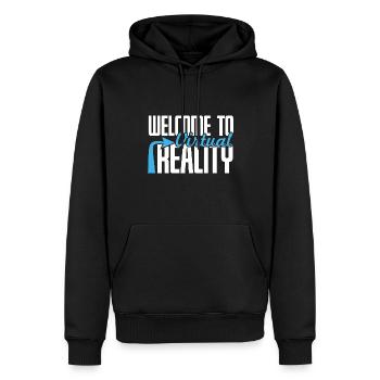 To Virtual Reality - Men’s Premium Organic Hoodie - black - Front - Nico (187cm)