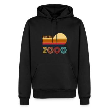 Limited Edition Vintage Birthday Year 2000 - Men’s Premium Organic Hoodie - black - Front - Nico (187cm)