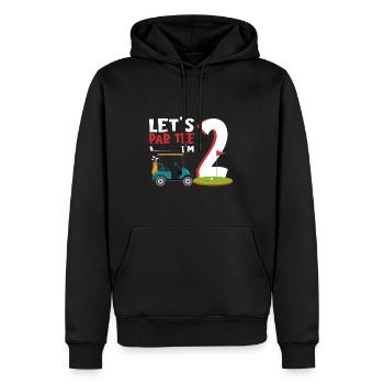 Geschenk für Minigolfspieler - Männer Premium Bio Hoodie - Schwarz - Vorne - Nico (187cm)