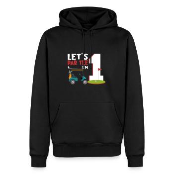 Geschenk für Minigolfspieler - Männer Premium Bio Hoodie - Schwarz - Vorne - Nico (187cm)